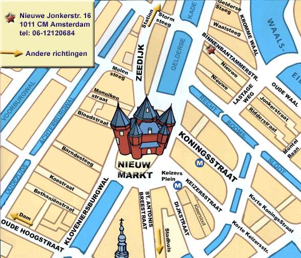 Kaart van de Nieuwmarkt